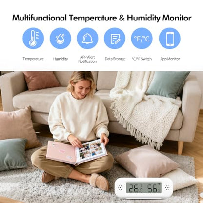 eMylo WiFi Thermometer Hygrometer, Smart Mini Temperature Humidity Sensor
