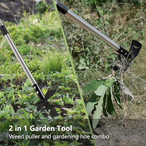Mitclear Weed Puller Tool with Long Handle(58IN) for Garden Yard