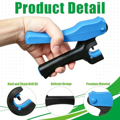 2 Pack Drip Irrigation Tubing Hole Punch Fittings, Drip Tube Hole Punch and 1/4 Inch Drip Fitting Insertion Tool for Easier 1/4" Barbed Fitting & Emitter Insertion in Drip Sprinkler System Setup - size: Hole Punch & Insertion Tool
