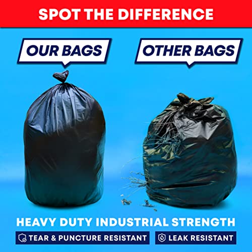 Tasker 65 Gallon Trash Bags Heavy Duty | 120 Count | Extra Large 64 Gallon Trash Bags for Toter | Garbage Bag 65 Gallon Trash Can Liners - size: 120 Count (Pack of 1)