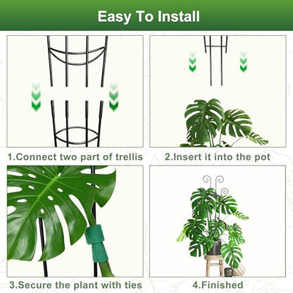 Coomin 32.6in Monstera Plant Support Trellis with One Butterfly, 4P - size: 32in,butterfly/4p