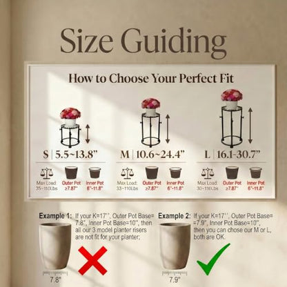 Adjustable Plant Risers for Inside Pots,16-31‘’ Height Adjustable, - size: 16.1~30.7'' Height