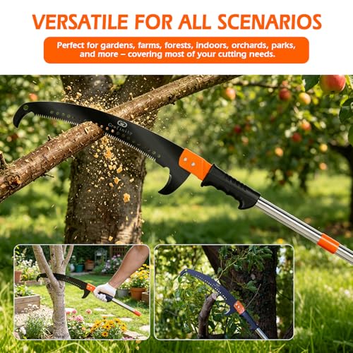 Grefinity Manual Pole Saw, 7.8 Ft Pole Saws for Tree Trimming - size: 7.8Ft