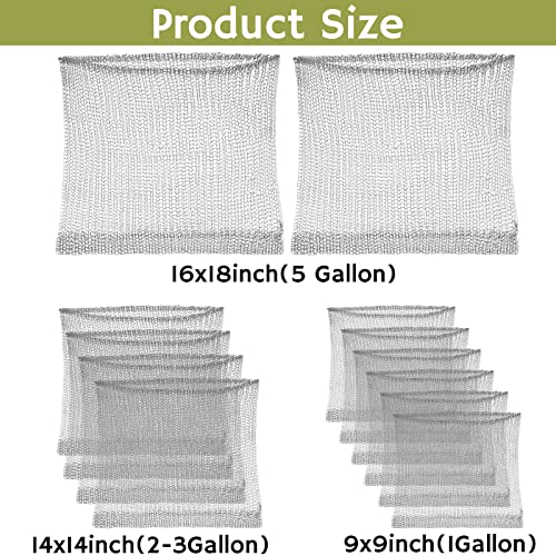 Shimeyao 12 Pcs 12 Pcs Gopher Baskets Plant Root Gopher Wire 1/3/5 Gallon