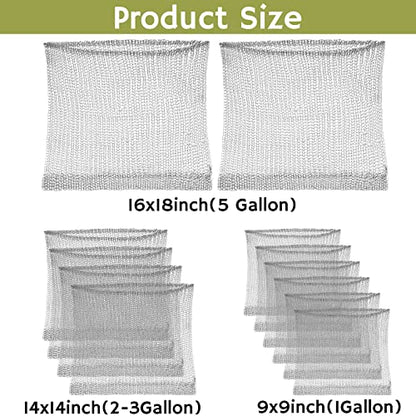 Shimeyao 12 Pcs 12 Pcs Gopher Baskets Plant Root Gopher Wire 1/3/5 Gallon