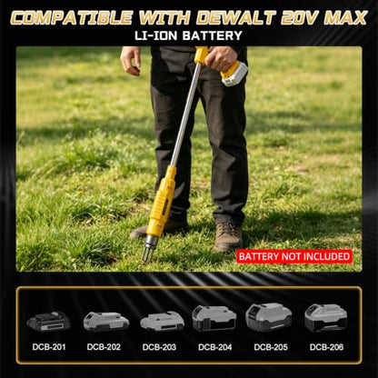 Cordless Weed Puller Tool for Dewalt 20V Battery (No Battery)