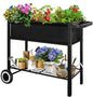 Raised Garden Bed with Legs, Black