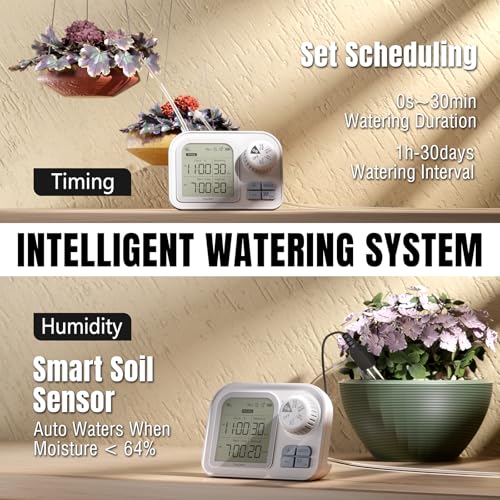 Raddy WS-7 Solar Drip Irrigation Kit, Auto Soil Moisture Sensor