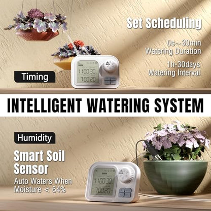 Raddy WS-7 Solar Drip Irrigation Kit, Auto Soil Moisture Sensor