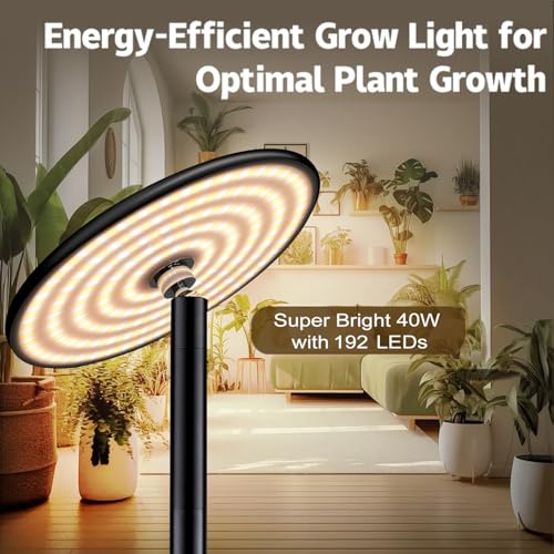 Grow Lights for Indoor Plants, 40W Full Spectrum Tall Grow Light, 85 Inch - size: 2300-6500K with 4/8/12H Timer