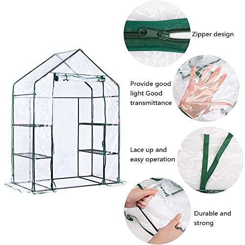 Walk in Greenhouse Replacement Cover for Plant-28"x56"x76" Clear PVC