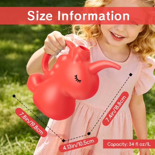 XXXFLOWER Unicorns Indoor Watering Can 1/4 Gallon 1 L Red - size: Red