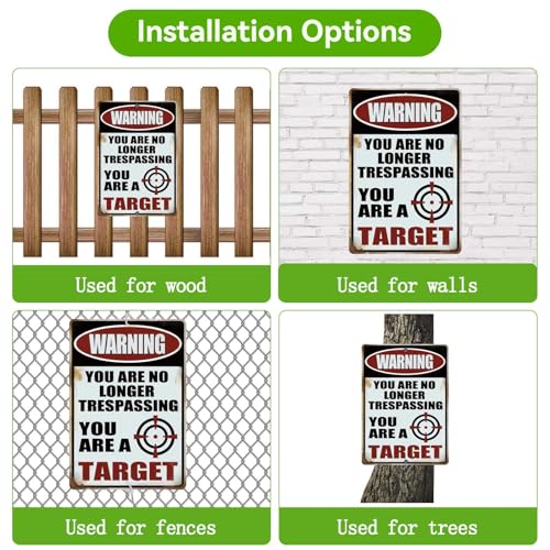 Funny No Trespassing Metal Signs - color: No Trespassing Sign