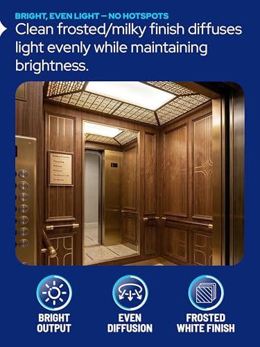 KASTLITE Thermoclear Fire Rated Elevator Lens, 23.75" x 23.75", 1-Pack - size: 23.75" x 23.75"