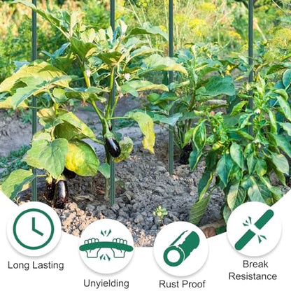 25 Pack 55 Inch Tall Plant Stakes for Tomatoes & Climbing Plants - size: 55 Inches