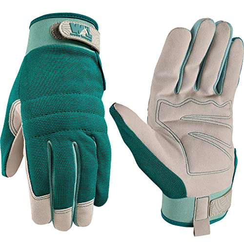 Wells Lamont Women's Synthetic Hybrid Work Gloves, Comfort Closure, Medium - size: Medium (Pack of 1)