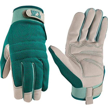 Wells Lamont Women's Synthetic Hybrid Work Gloves, Comfort Closure, Medium - size: Medium (Pack of 1)