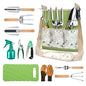 Grenebo Gardening Tools Garden Tool Sets 11-Piece Rust Resistant Kit - color: Green