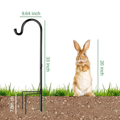 GOFORWILD 33 Inch 8 Pack Shepherd Hook for Garden Decor - size: 33 Inch