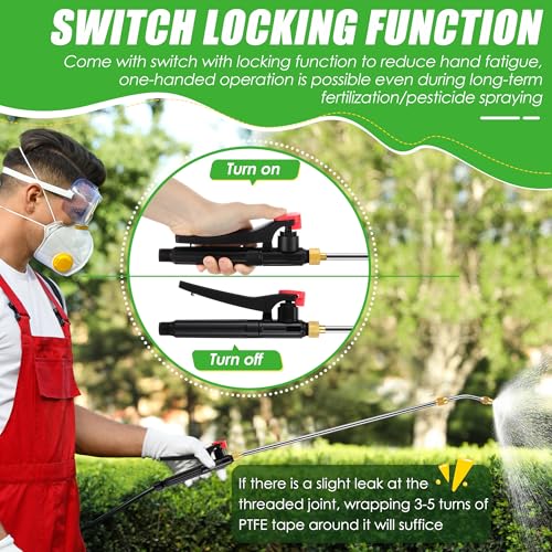 Enhon Extendable Sprayer Wand with Adjustable Nozzle, Filter & PVC Hose - size: 16.54 In