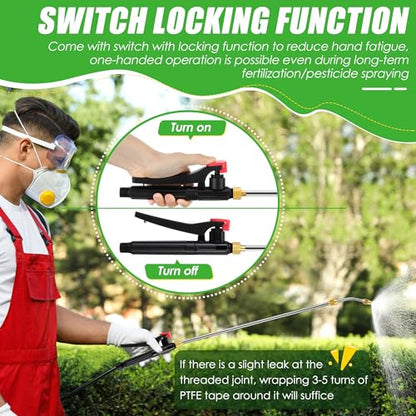 Enhon Extendable Sprayer Wand with Adjustable Nozzle, Filter & PVC Hose - size: 16.54 In