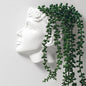 Side-Face Ceramic Planter – Glossy White, Wall-Hanging, with Drainage – 6.7"" Artistic Female Face Vase - color: White Face Planters