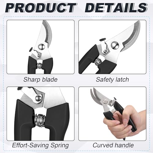 Chumia 30 Pack Garden Shears Flower Clippers for Plant Cutting, Black - color: As Pictures