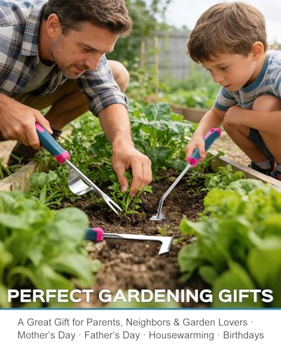 2026 Upgraded Weed Puller Tool, Leverage Base & V-Shaped Forks, Hand Weeder