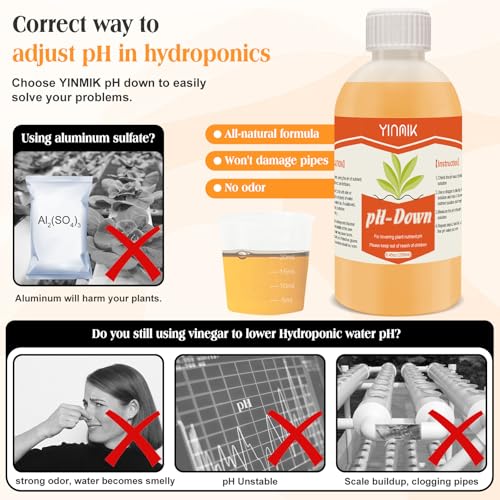 General Hydroponics pH Down Liquid, pH Control Liquid Decreases pH Levels - color: Orange pH Down