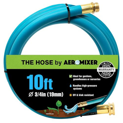 Aeromixer THE HOSE 3/4 Inch Garden Hose 10 Ft Heavy Duty Water Hoses - size: 3/4" x 10', style: 1 Pack