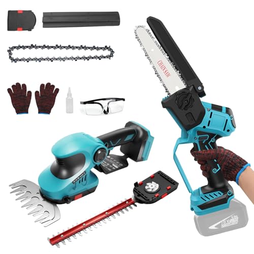 Cordless Hedge Trimmer and Chainsaw Combo for Makita 18V Battery - size: Hedge Trimmer + Chainsaw Combo