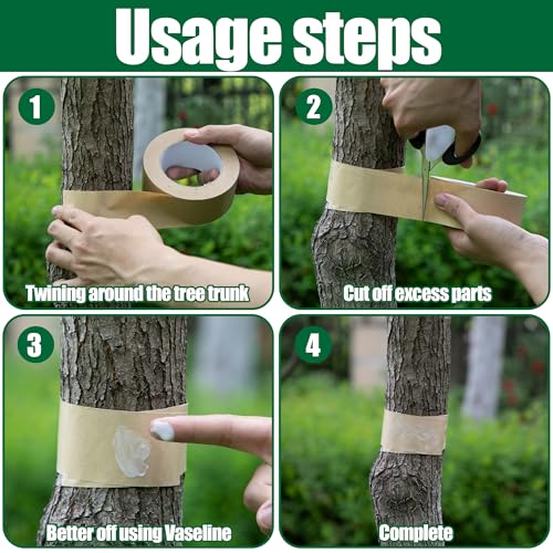 165 Ft x 2 Inch Tree Insect Barrier Tape, Cicada Tree Wrap Protection Tapes