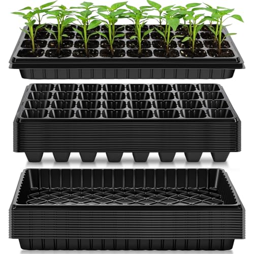 Vesici 32 Pack Seed Starter Trays, 32 Cell Seedling Trays with 1020 Flat Tray, Deep Plug Nursery Plant Pots for Germination, Water Collection, Indoor Outdoor Seed Starting & Transplanting - style: 32 Cell