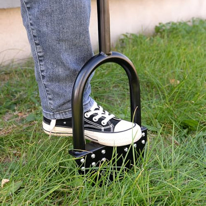One-Piece 41in Manual Edger Lawn Tool with Spring Steel Blade - size: 41" One-piece