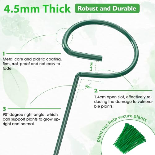 Unves 12 Pack Plant Support Stakes, 36 in Plant Stakes(36 or 24 or 12 Inch) - size: 36 Inch