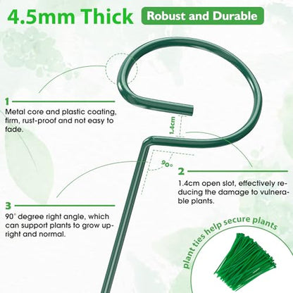 Unves 12 Pack Plant Support Stakes, 36 in Plant Stakes(36 or 24 or 12 Inch) - size: 36 Inch