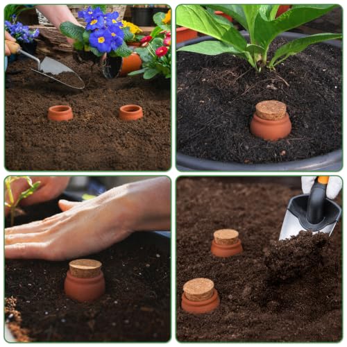 3 Pack Large Terracotta Olla Watering Pots, 520ml Plant Watering Globes - color: Style 8