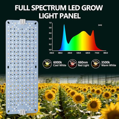 8-Pack Grow Light Panel for Indoor Plants, Full Spectrum with Timer - color: Panel Grow Lights 12W(Pack 8)