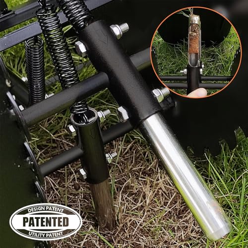 Patented Rolling Lawn Aerator Manual Coring Tool Compacted Soil Loosening