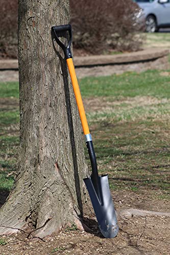 Ashman Drain Spade Shovel (Pack of 6) - 48-Inch Long D Handle Spade - Heavy Duty Handle with Thick Metal Blade - Premium Quality Orange Multi Purpose Shovel. - size: 6 Pack, style: Drain Spade Shovel