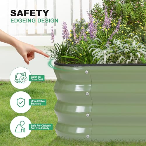 1MORE Raised Garden Bed,4 in 1 Modular Planter Raised Bed,5x3x1ft,Green-1Pk - color: Green, size: 1pack-5X3X1