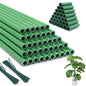 Garden Stakes 17Inch 40Pcs HOUNANG Adjustable Length Plant Support Stakes - size: 17inch 40pcs