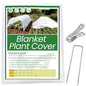 7.8Ft x 50ft Frost Protection Plant Cover – 1.2 oz/yd² Garden Freeze Blanket with Clips & Ground Stakes for Outdoor Winter Plant Protection, Reusable Floating Row Cover for Garden Vegetables - size: 7.8 x 50Ft