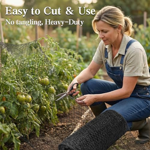 25 x 100 FT Bird Netting,1" Mesh Garden Netting,100PCS Zip Ties - size: 25 x 100 FT 1" Mesh