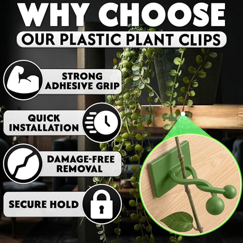DIMROM Small 100 Pcs Plant Supports for Outdoor Plants and Vines (Green) - color: Small Green 100 Pcs