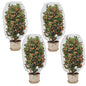 4 Pcs Insect Bird Barrier Tree Net with Drawstring, 4.9 x 3.2 Ft Garden Bird Netting Plant Cover, Fruit Tree Netting for Protect Plants Fruits Flowers from Insect Bird Eating - color: 4 Pcs, size: 4.9x3.2 ft