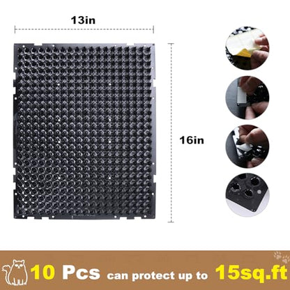 Black 10PCS Cat Scat Mat, Cat Deterrent Indoor Spikes to Keep Cats Off - color: Black