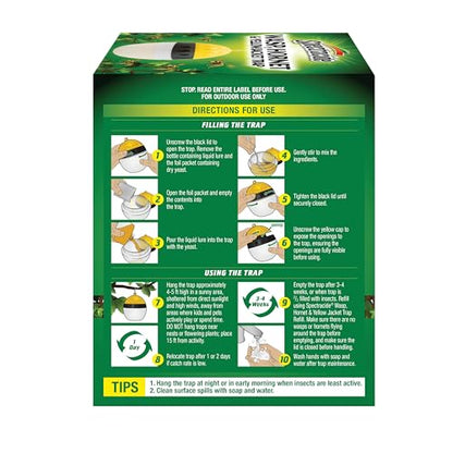 Spectracide Wasp, Hornet & Yellowjacket Trap, 1 Count - size: Trap (Pack of 1)