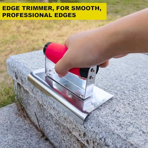 2 Pack Concrete Tools, 6" x 3" Stainless Steel Concrete Edger and Groover - size: 6", Groover+Edger