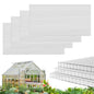 RITOLLO 6 Pack 4'FT x 2'FT x 0.24" in Polycarbonate Sheet for Greenhouse - size: 4'FT x 2'FT x 0.24" in